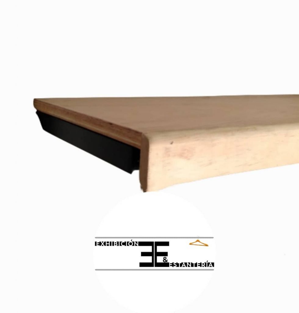 Repisa entrepaño de madera para riel o postes